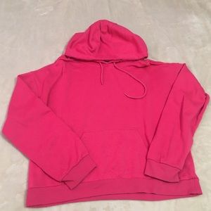 Pink blue notes pullover, boyfriend fit.